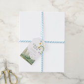 Bergwald Boho Wildblume Rustikale Hochzeit Geschenkanhänger (Mit Garn)