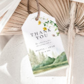 Bergwald Boho Wildblume Rustikale Hochzeit Geschenkanhänger