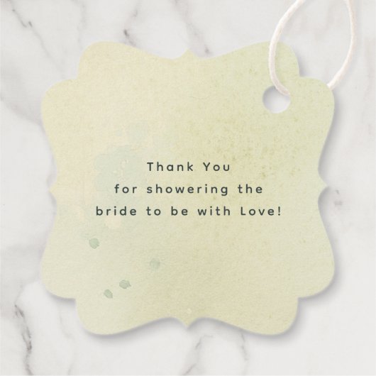 Bergwald Danke Hochzeit Geschenkanhänger (Rückseite)