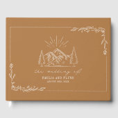 Bergwald Goldenrod Rustikale Hochzeit Gästebuch (Vorderseite)
