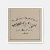 Bergwald Hochzeit Personalisiert Serviette (Vorderseite)