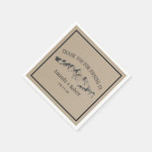 Bergwald Hochzeit Personalisiert Serviette (Ecke)