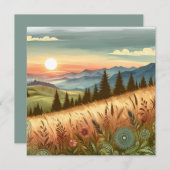 Bergwald Hügel Land Boho Natur (Vorne/Hinten)