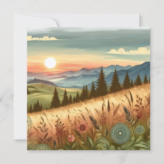 Bergwald Hügel Land Boho Natur (Vorderseite)