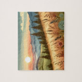 Bergwald Hügel Land Boho Natur Puzzle (Vertikal)