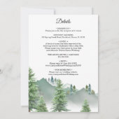 Bergwald in einem Hochzeitspaziergang Einladung (Rückseite)