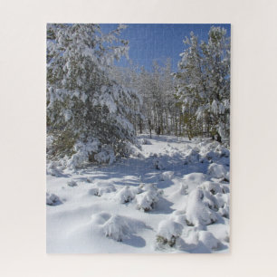 Bergwald in einer Schneeflocke Puzzle