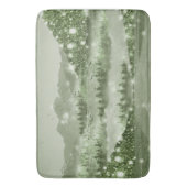 Bergwald Landschaft Seen Mixed Media Badematte (Vorderseite Vertikal)