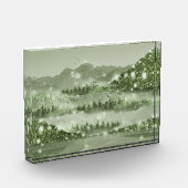 Bergwald Landschaft Seen Mixed Media Fotoblock (Links)