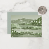 Bergwald Landschaft Seen Mixed Media Mitteilungskarte (Vorderseite/Rückseite Beispiel)