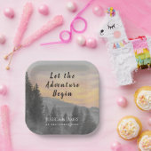 Bergwald Lasse die Adventure Begin Wedding Pappteller (Party)