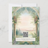 Bergwald - Magische Hochzeitsdetails Einladung (Rückseite)