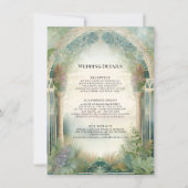 Bergwald - Magische Hochzeitsdetails Einladung (Vorderseite)