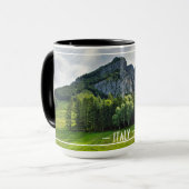 Bergwald mit Kiefern in Norditalien Tasse (Vorderseite Links)