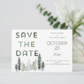 Bergwald modern save the date (Stehend Vorderseite)