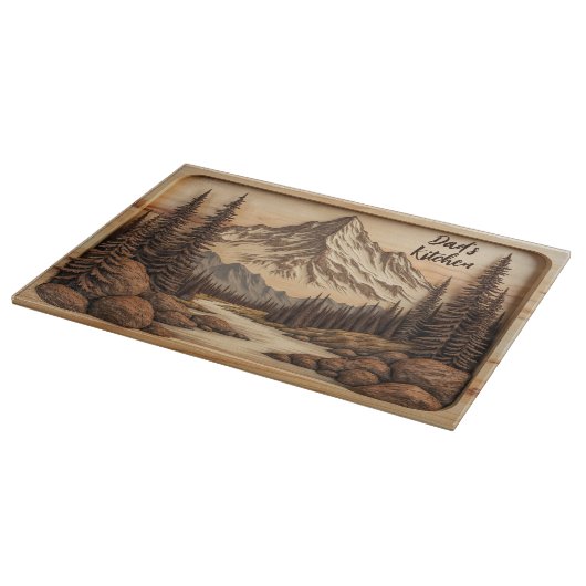 Bergwald Personalisiert Schneidebrett (Ecke)