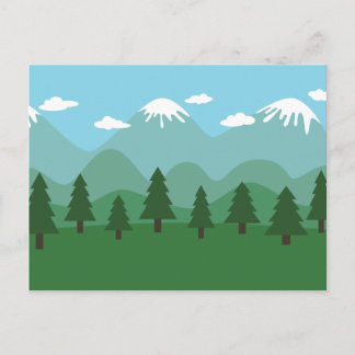 Bergwald Postkarte