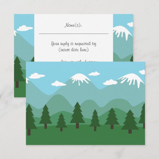 Bergwald RSVP Karte (Vorne/Hinten)