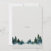 Bergwald Rustikale Außenwelt Moderne Hochzeit Einladung (Rückseite)