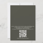 Bergwald Rustikale Elegante QR-Code-Hochzeit Einladung (Rückseite)