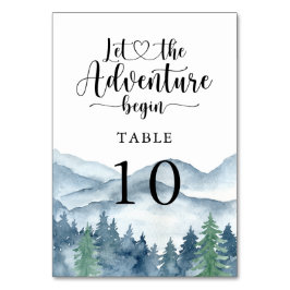 Bergwald Rustikale Hochzeit Tischnummer