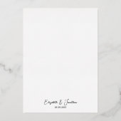 Bergwald von Hand gezeichnet schlicht elegant gere Folieneinladung (Rückseite)