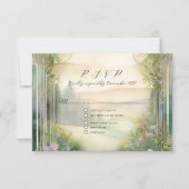 Bergwald Wälder Ätherische Rustikale Hochzeit RSVP Karte (Vorderseite)