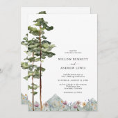 Bergwaldhochzeit Einladung (Vorne/Hinten)