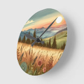 Bergwaldhügel Land Natur iPhone Case Runde Wanduhr (Winkel)