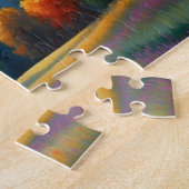 Bergwaldhütten-Kunst Puzzle (Seite)