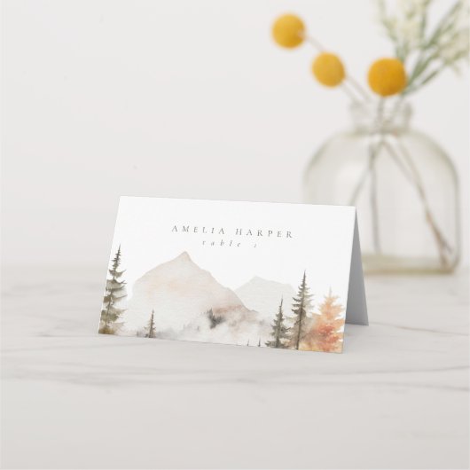 Bergwaldkiefer Platzkarte (Vorderseite)