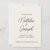 Bergwaldkiefernbäume Hochzeit Save The Date (Rückseite)