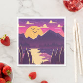 Bergwaldlandschaft Serviette (Beispiel)