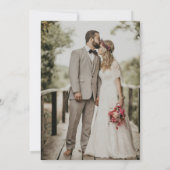 Bergwaldnebel verzauberte Hochzeit Einladung (Rückseite)