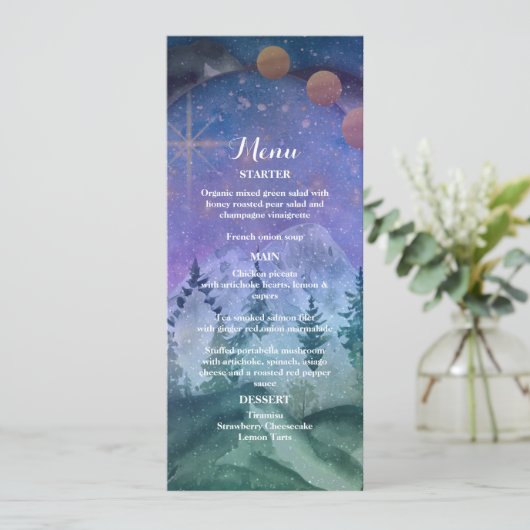 Bergwaldparadies Menükarte (Stehend Vorderseite)