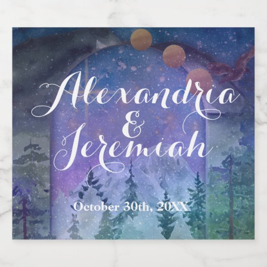 Bergwaldparadies Schaumweinetikett (Einzelnes Label)