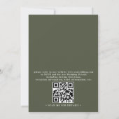 Bergwaldsee Boho Rustikale QR-Code-Hochzeit Einladung (Rückseite)