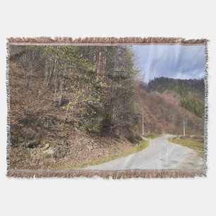Bergwaldstraße - Wilde Natur Rumänien Decke