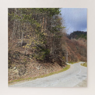 Bergwaldstraße - Wilde Natur Rumänien Puzzle
