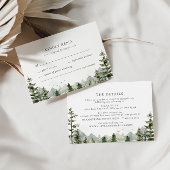 Bergwaldwald Elegante Hochzeiten Details Begleitkarte