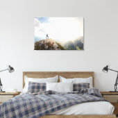 Bergwanderer Leinwanddruck (Insitu (Schlafzimmer))