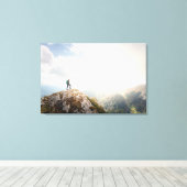 Bergwanderer Leinwanddruck (Insitu (Holzboden))