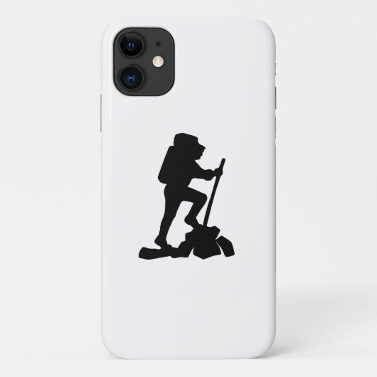 Bergwanderer Schwarze Silhouette Case-Mate iPhone Hülle (Rückseite)
