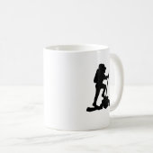 Bergwanderer Schwarze Silhouette Kaffeetasse (VorderseiteRechts)