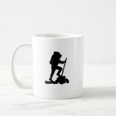 Bergwanderer Schwarze Silhouette Kaffeetasse (Links)