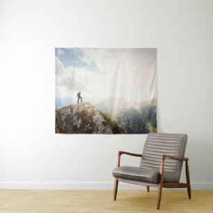 Bergwanderer Wandteppich