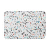 Bergwandermuster Badematte (Vorderseite)