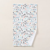 Bergwandermuster Badhandtuch Set (Handtuch)