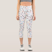 Bergwandermuster Capri Leggings (Vorderseite)