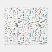 Bergwandermuster Fleecedecke (Vorderseite (Horizontal))